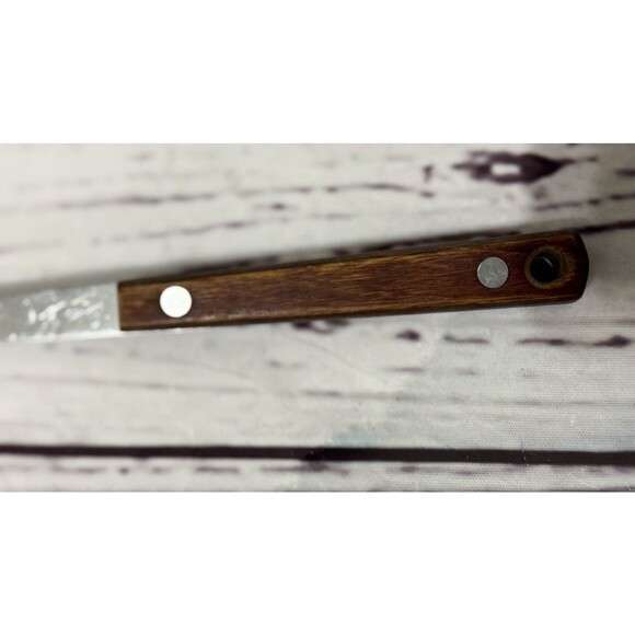 Vintage Japan Stainless-steel Cooking Spoon w Wooden Handle - Picture 3 of 8